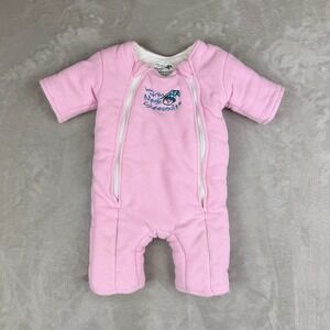Baby Merlins Magic Sleepsuit Girl 6-9 Months Pink Fleece Swaddle Cozy Transition